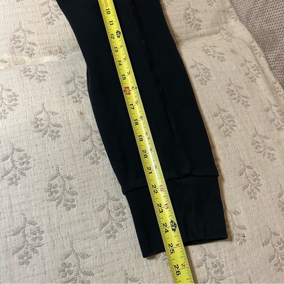 PINK Victoria's Secret Black Joggers with White Logo Size M - Picture 11 of 11